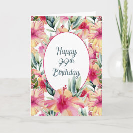 Jardín Hibiscus para la tarjeta de cumpleaños núme