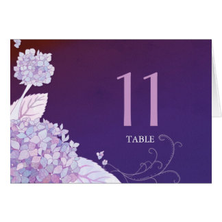Jardín Hydrangeas Plum Boda Tarjeta de número de m