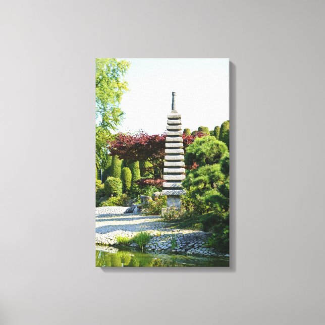 Jardín Japonés en Lienzo (Anverso)