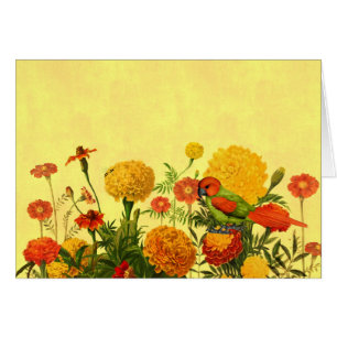 Jardín Marigold en Naranja y Hues de Oro