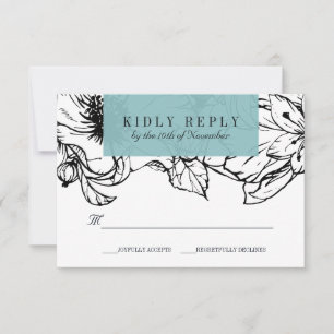 Jardín moderno   Turquesa   Boda floral RSVP