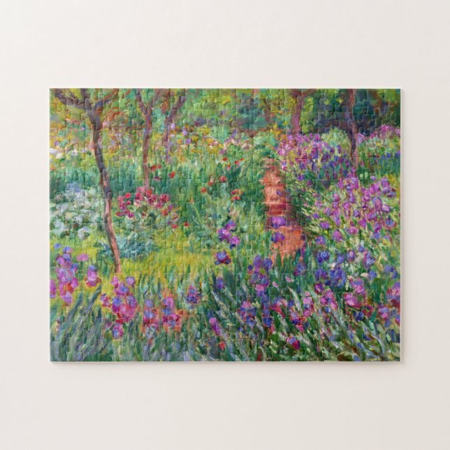 Jardín Monet Iris en el rompecabezas de Giverny (Horizontal)