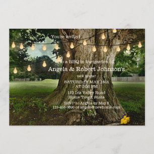Jardín Nueva Hogar BBQ Invitación a fiesta de cale