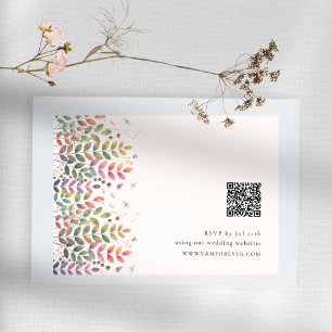 Jardín otoñal con Dragonflies tarjetas RSVP de cód