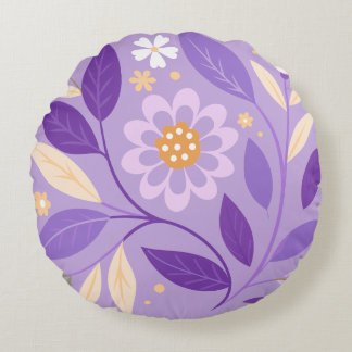Jardín Purple Floral Almohada