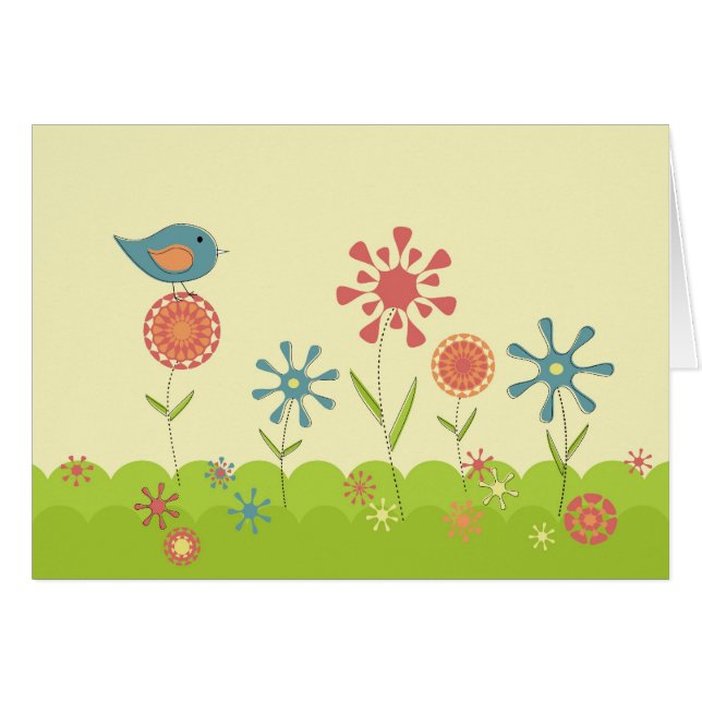 Jardín retro de la primavera (Anverso (Horizontal))