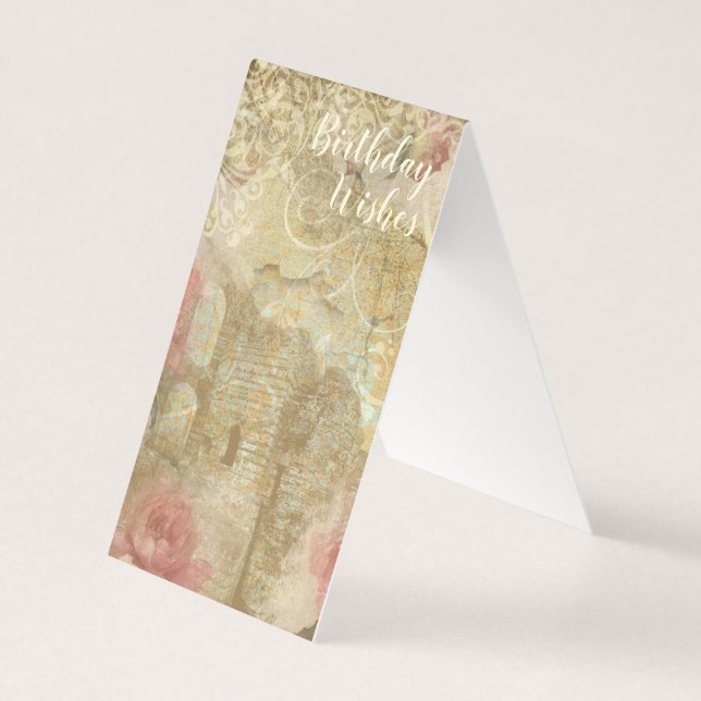 Jardín romántico - Tarjeta de saludo (Anverso)