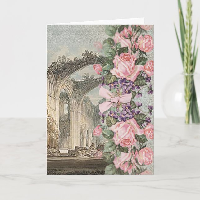 Jardín romántico - Tarjeta de saludo (Anverso)
