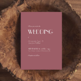 Jardín Rosa | Invitación a la boda Rosa oscura