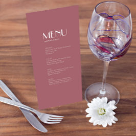 Jardín Rosa | Menú Rosa oscuro Boda