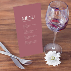 Jardín Rosa Menú Rosa oscuro Boda