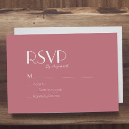 Jardín Rosa | Tarjeta RSVP de boda Rosa oscura