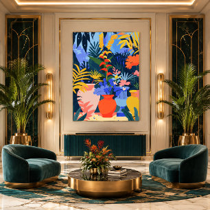 Jardín Tropical en Estilo Favista: Arte Colorido.