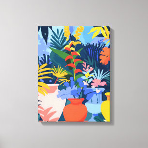Jardín Tropical en Estilo Favista: Arte Colorido.