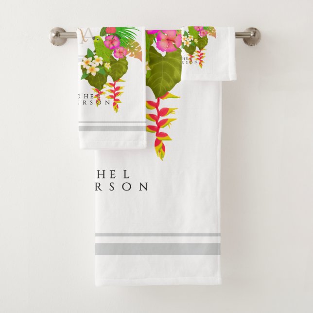 Jardín tropical Monograma Blanco (In situ)