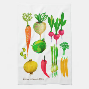 Jardín Vegetales Personalizable Cocina Toalla