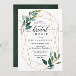 Jardín Verdes Bridal Ducha Invitación a la vegetac