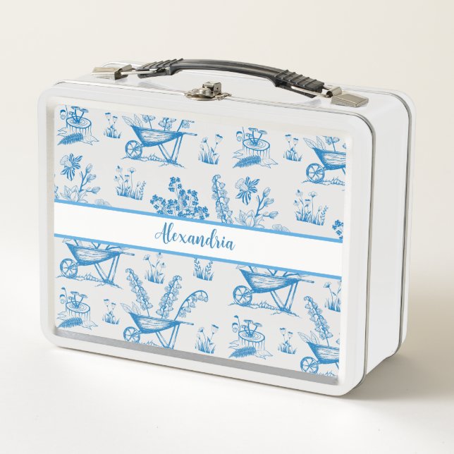Jardín Vintage Azul Personalizado  (Anverso)