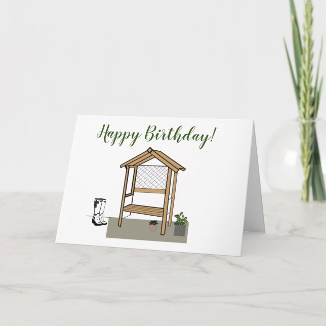 Jardinería de tarjetas de cumpleaños (Anverso)
