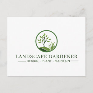 Jardinero paisajista Tarjeta postal Jardinería p