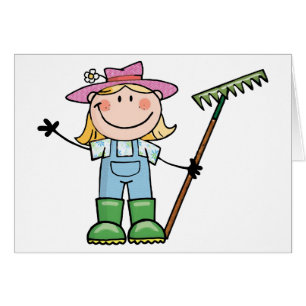 Jardinero rubio ligero con el gorra rosado
