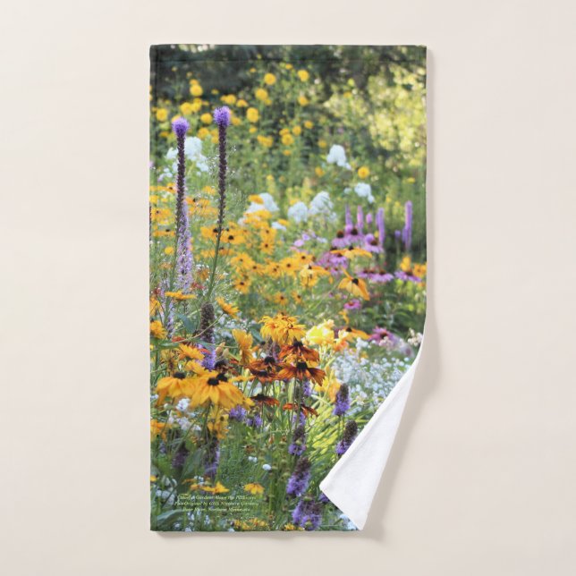 ¡Jardines coloridos a lo largo de los caminos! (Toalla de mano)