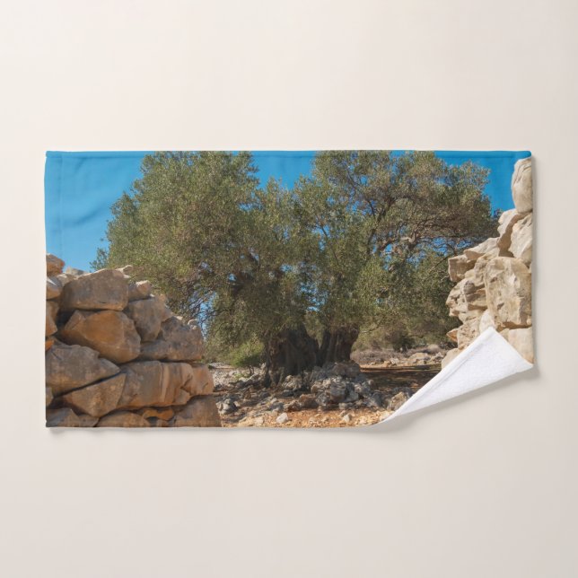 Jardines de oliva de Lun (Toalla de mano)
