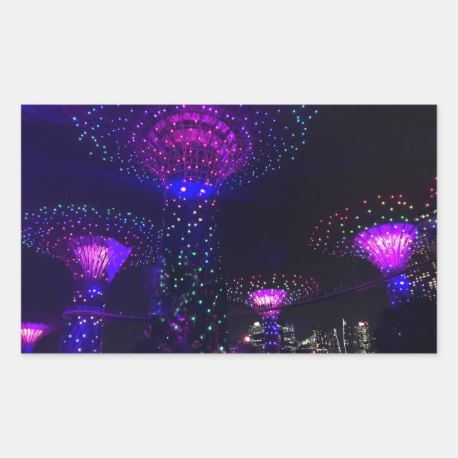 Jardines de Singapur cerca de la bahía #4 Pegatina (Anverso)