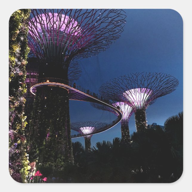 Jardines de Singapur cerca de los Pegatinas #2 de  (Anverso)