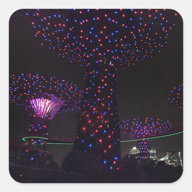 Jardines de Singapur cerca de los Pegatinas de la  (Anverso)