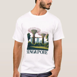Jardines de Singapur junto a la camiseta de la bah