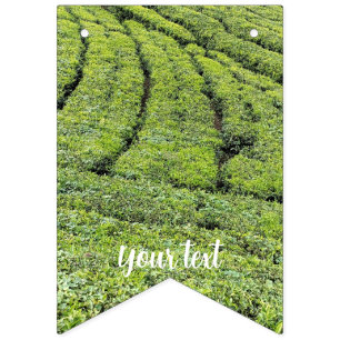 jardines de té de Munnar en banderas de bunting