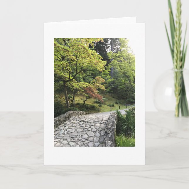 Jardines japoneses, tarjetas de notas en blanco de (Anverso)