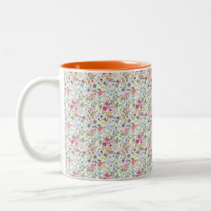 jarra de arte floral, patrón de flor vibrante