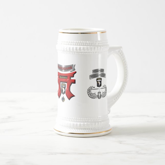 Jarra De Cerveza 101ª División Aérea Diseño especial Rakkasans (Anverso derecho)