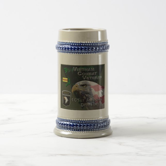 Jarra De Cerveza 101.ª Veterana de Combate Vietnam (Centro)