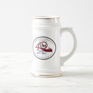 Jarra De Cerveza 18 onzas Stein con insignia del aniversario de
