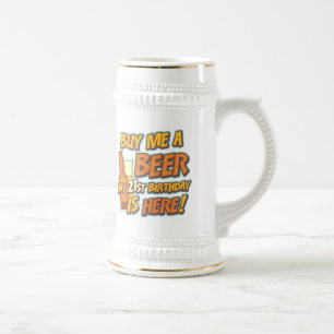 Jarra De Cerveza 21ro Cerveza del cumpleaños