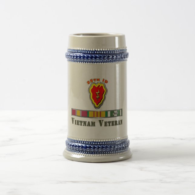 Jarra De Cerveza 25.ª División de Infantería Veterano de Vietnam (Centro)