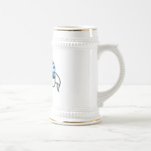 Jarra De Cerveza 29. Gaufest Beer Stein - blanco y oro