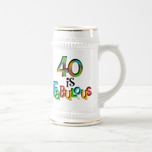Jarra De Cerveza 40 es fabulosas camisetas y regalos de cumpleaños