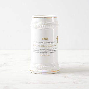 Jarra De Cerveza 45° Aniversario de la Ordenación Escritura Persona