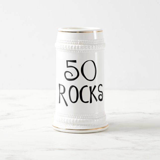 Jarra De Cerveza 50.os regalos de cumpleaños, 50 ROCAS (Centro)