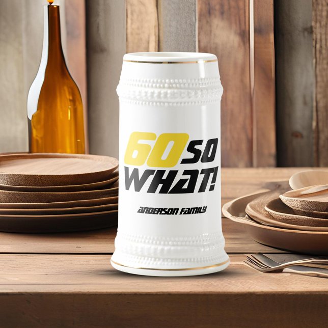 Jarra De Cerveza 60° cumpleaños, qué gracia motivacional personal (Subido por el creador)