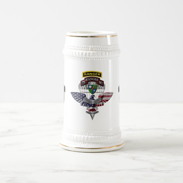 Jarra De Cerveza 75.º veterano de regimen de guardabosques (Centro)