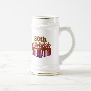 Jarra De Cerveza 80.o Regalos de la celebración del cumpleaños
