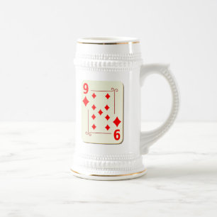 Jarra De Cerveza 9 del naipe de los diamantes