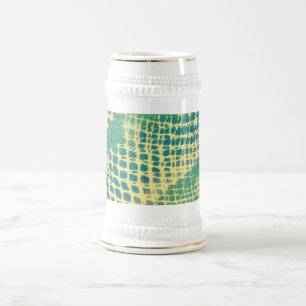 Jarra De Cerveza Abstract Blue Green Purple Pattern Steins