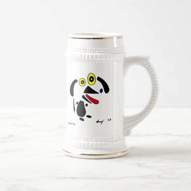 Jarra De Cerveza Abstract Dog Stein (Derecha)
