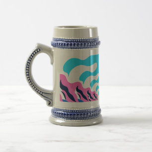 Jarra De Cerveza Abstract Dream Wave – Vibrant Surreal Flow